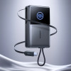 Joyroom 10000mAh 22.5W Powerbank With Built-In Retractable USB-C Cable - Black - (JR-PR1)