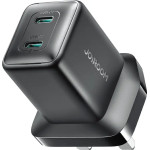 Joyroom 45W 2 x USB-C Wall Charger (Uk plug) - Black - (JR-TCG17)
