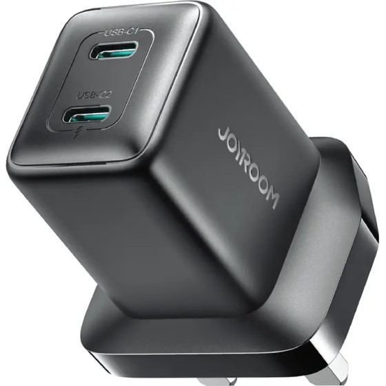 Joyroom 45W 2 x USB-C Wall Charger (Uk plug) - Black - (JR-TCG17)