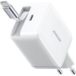 Joyroom 67W Gan Wall Charger With Built-In Retractable USB-C Cable - White - (JR-TCL06)