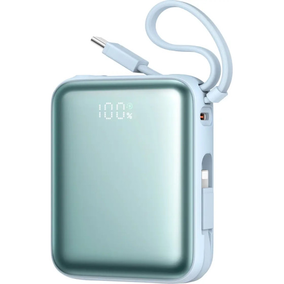 Joyroom JR-PBF27 22.5W 10000mAh Powerbank With Two Built-In Cables - Blue - (JR-PBF27_BLUE)