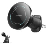 Joyroom Magsafe Compatible Car Holder With Wireless Charger For Air Vent/Dashboard - Black - (JR-ZS502)