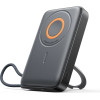 Joyroom Powerbank 22.5W 10000mAh 3in1 Magnetic Inductive Compatible With Magsafe With Built-In Cable - Black - (JR-PBM02)
