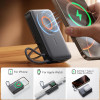 Joyroom Powerbank 22.5W 10000mAh 3in1 Magnetic Inductive Compatible With Magsafe With Built-In Cable - Black - (JR-PBM02)