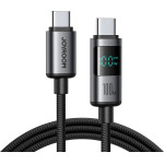 Joyroom S-A16 Pro Prism Series 100W USB-C Cable - USB-C With Digital Display 1.2m - Black - (S-A16 PRO_CC)