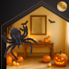 Ruhhy Plastic Spiders - Decoration - 10 Pcs 26028 - (18367-0)