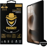 Idol 1991 Tempered Glass Motorola Moto Razr 60 5G 6.9'' 9H 0.25mm Privacy Antispy 3D Semi Curved Edge Glue BLACK