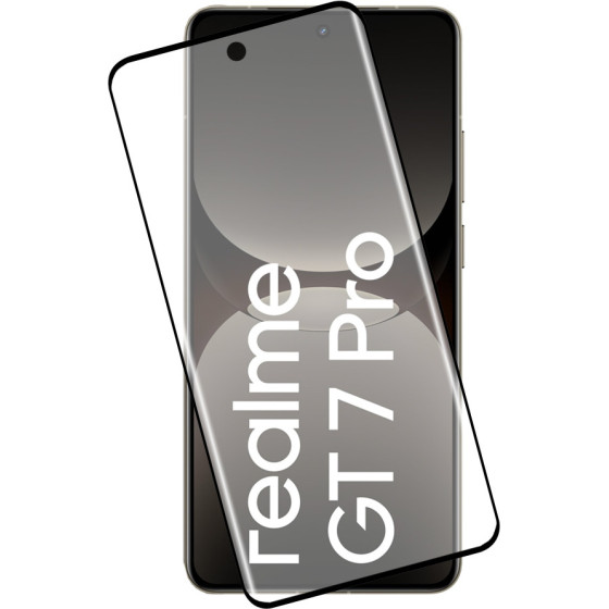 Idol 1991 Tempered Glass Realme Gt 7 PLUS/Gt 7 Pro 6.78'' 9H 0.30mm 3D Edge Glue Semi Curved Finger Unlock BLACK