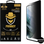 Idol 1991 Tempered Glass Samsung S21 Plus 5G G996 6.7'' 9H 0.25mm Privacy Antispy Semi Curved Full Glue Finger Unlock BLACK