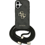Guess Etui 4G Big Logo Cord Stap Crossbody Do Iphone 17 Czarny - (GUHCP17SP4GMGCRK)