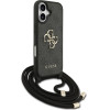 Guess Etui 4G Big Logo Cord Stap Crossbody Do Iphone 17 Czarny - (GUHCP17SP4GMGCRK)