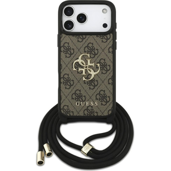 Guess Etui 4G Big Logo Cord Stap Crossbody Do Iphone 17 Pro Max Brazowy - (GUHCP17XP4GMGCRW)