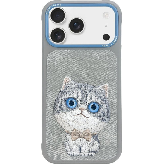 Nimmy Case Big Eyed Pet 2.0 Cat For Iphone 17 Pro Grey - (N-XDY-IP17-Pro-023)