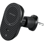 Pitaka Car Mount With Wireless Charger Magez Pro 2 Qi2 15W Nfc Magsafe Black Grey - (CM2402N)