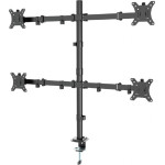Gembird Adjustable Desk 4-Display Mounting Arm (RTS) 13'-32' Black - (MA-D4-01)