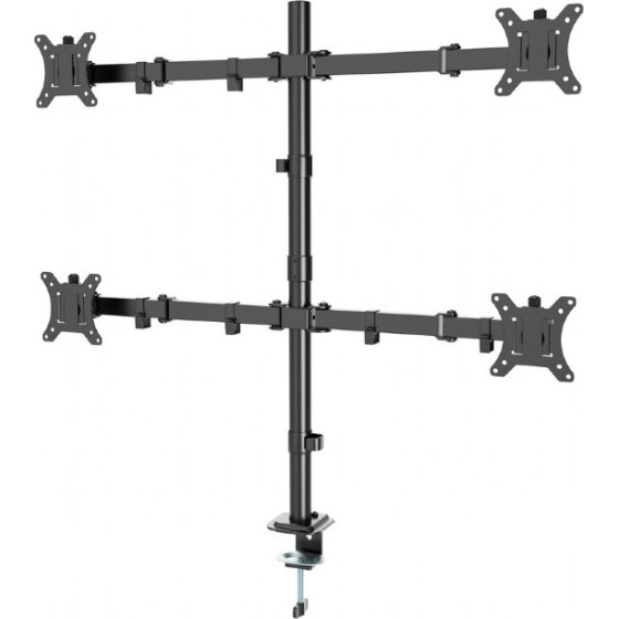 Gembird Adjustable Desk 4-Display Mounting Arm (RTS) 13'-32' Black - (MA-D4-01)