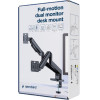 Gembird Desk Mounted Adjustable Double Monitor Arm 17'-32' Black - (MA-DA2-06)