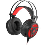 Genesis Gaming Headset Neon 360 with Microphone RGB Illuminated Vibration, Black Red - (NSG-1107)