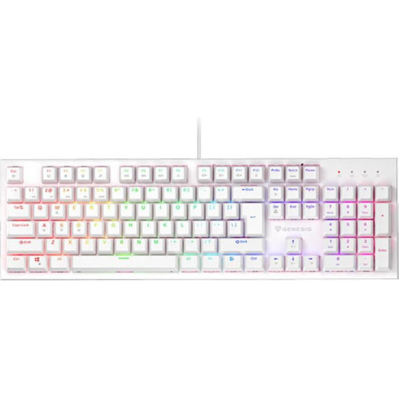 Genesis Gaming Keyboard Thor 303 White US Mechanical RGB, Silent Switch, Hot Swap - (NKG-1879)