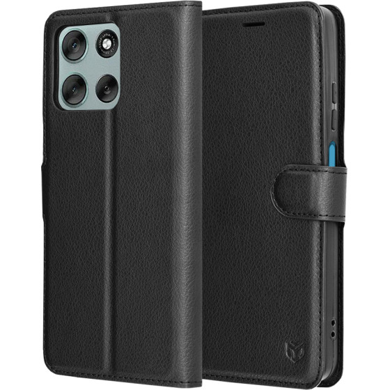Techsuit - Leather Folio - Motorola Moto G56 - Black