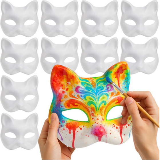 Ruhhy Diy Cat Mask 10 Pcs 26000 - (18368-0)