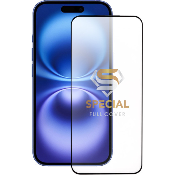 Idol 1991 Tempered Glass Iphone 16E 6.1'' 9H 0.25mm 20D Full Glue Semi Curved Special Full Cover BLACK