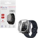 Volte-Tel Tempered Glass Amazfit Bip 6 46mm 1.97'' 9H 0.30mm Pc Edge Cover With Key 3D Full Glue Full Cover SILVER