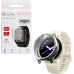 Volte-Tel Tempered Glass Garmin Vivoactive 6 1.2'' 9H 0.30mm Pc Edge Cover With Key 3D Full Glue Full Cover SILVER