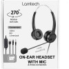 Lamtech ON-Ear Headset With Anc Mic And 3 Connectors - (LAM114352)
