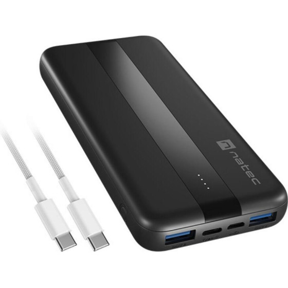 Natec Trevi Slim Q Power Bank 10000mAh, 20W Maximum Power, Quick Charge, Power Delivery Micro USB, USB Type-A, USB Type-C - (NPB-2294)