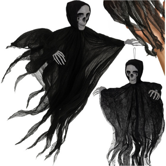 Ruhhy Black Hanging Skeleton - Decoration 26125 - (18380-0)