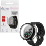 Volte-Tel Tempered Glass Amazfit Active 2 1.32'' 9H 0.30mm Pc Edge Cover With Key 3D Full Glue Full Cover BLACK