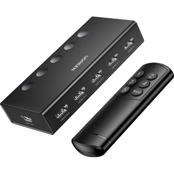 Hdmi Switch 5 ������ 4K/60Hz Ugreen CM568 90512, �� USB-C ���������� - (CM568/90512)