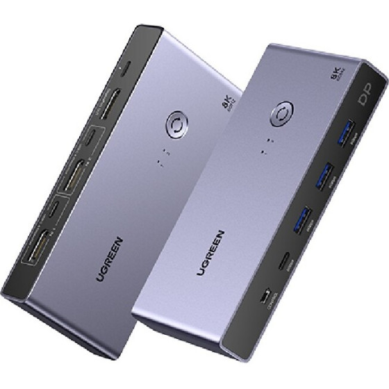 Kvm Switch 2 ������ USB/Dp Ugreen CM695 25962 - (CM695/25962)