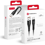FORCELL F-Energy C341 Cable Usb A To Micro Usb QC3.0 2,4A 18W Silicone 1 m black