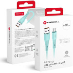 FORCELL F-Energy C341 Cable Usb A To Micro Usb QC3.0 2,4A 18W Silicone 1 m blue