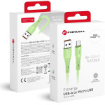 FORCELL F-Energy C341 Cable Usb A To Micro Usb QC3.0 2,4A 18W Silicone 1 m green