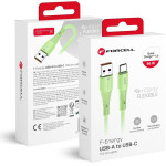 FORCELL F-Energy C342 Cable Usb A To Type C QC4.0 3A 66W Silicone 1 m green