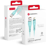 FORCELL F-Energy C343 Cable Usb A To Lightning 2,4A 12W Silicone 1 m blue