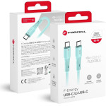 FORCELL F-Energy C344 Cable Type C To Type C QC4.0 Pd 3A 60W Silicone 1 m blue