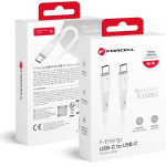 FORCELL F-Energy C344 Cable Type C To Type C QC4.0 Pd 3A 60W Silicone 1 m white