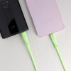 FORCELL F-Energy C347 Cable Type C To Type C QC4.0 Pd 5A 100W Silicone 1 m green