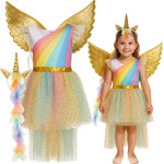 Kruzzel 3-Piece Unicorn Costume 122-128cm 26675 - (18389-0)