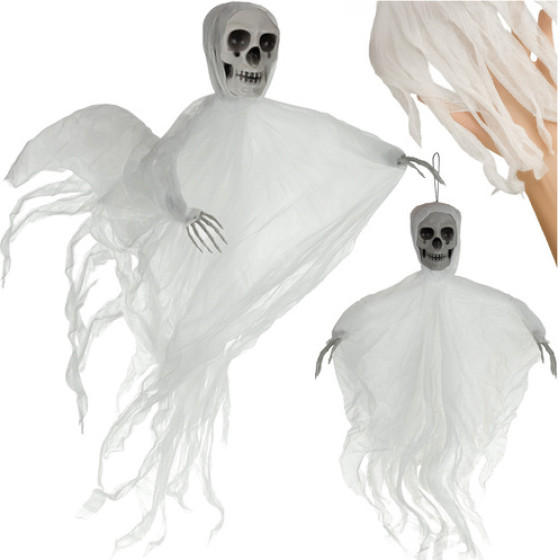 Ruhhy White Hanging Skeleton - Decoration 26124 - (18379-0)