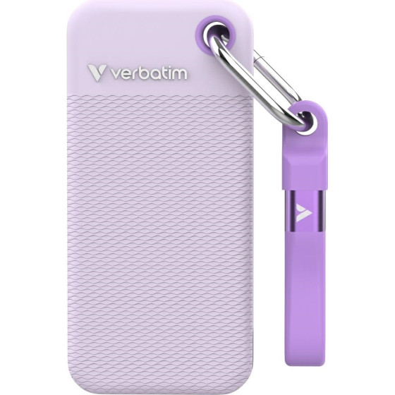 Verbatim External Drive Pocket Ssd 2TB USB-C 3.2 gen.2 white-Purple - (32323)