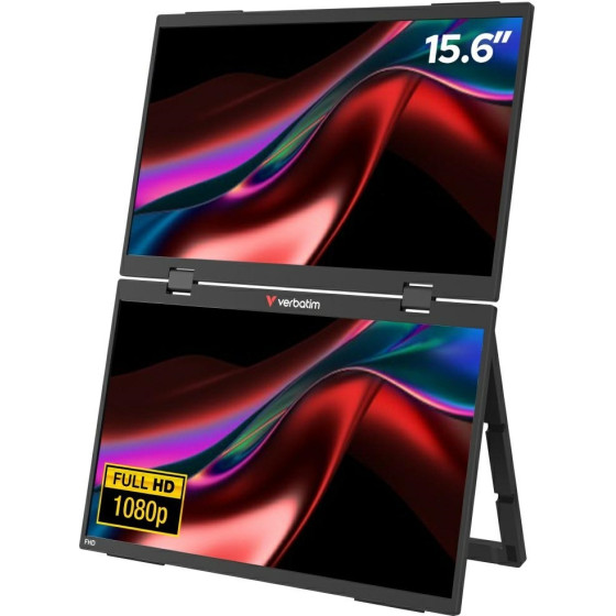 Verbatim Portable Dual Monitor Essentials 15.6 Fhd Black - (32403)