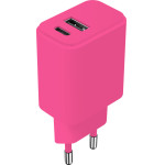 Setty Charger Usb + USB-C 20W LSIM-AC-206 pink