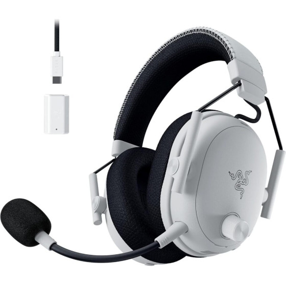 Razer Blackshark V3 Pro White - Anc Wireless Gaming Headset - 70h Battery - 2.4GHz/BT/Usb - PC/PS5 - (RZ04-05400100-R3M1)
