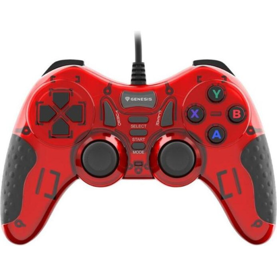 Genesis Gaming Gamepad Mangan 200 Wired for PC, Black/Red - (NJG-1425)