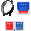 Volte-Tel Tempered Glass Garmin Vivoactive 6 1.2'' 9H 0.30mm Pc Edge Cover With Key 3D Full Glue Full Cover BLACK